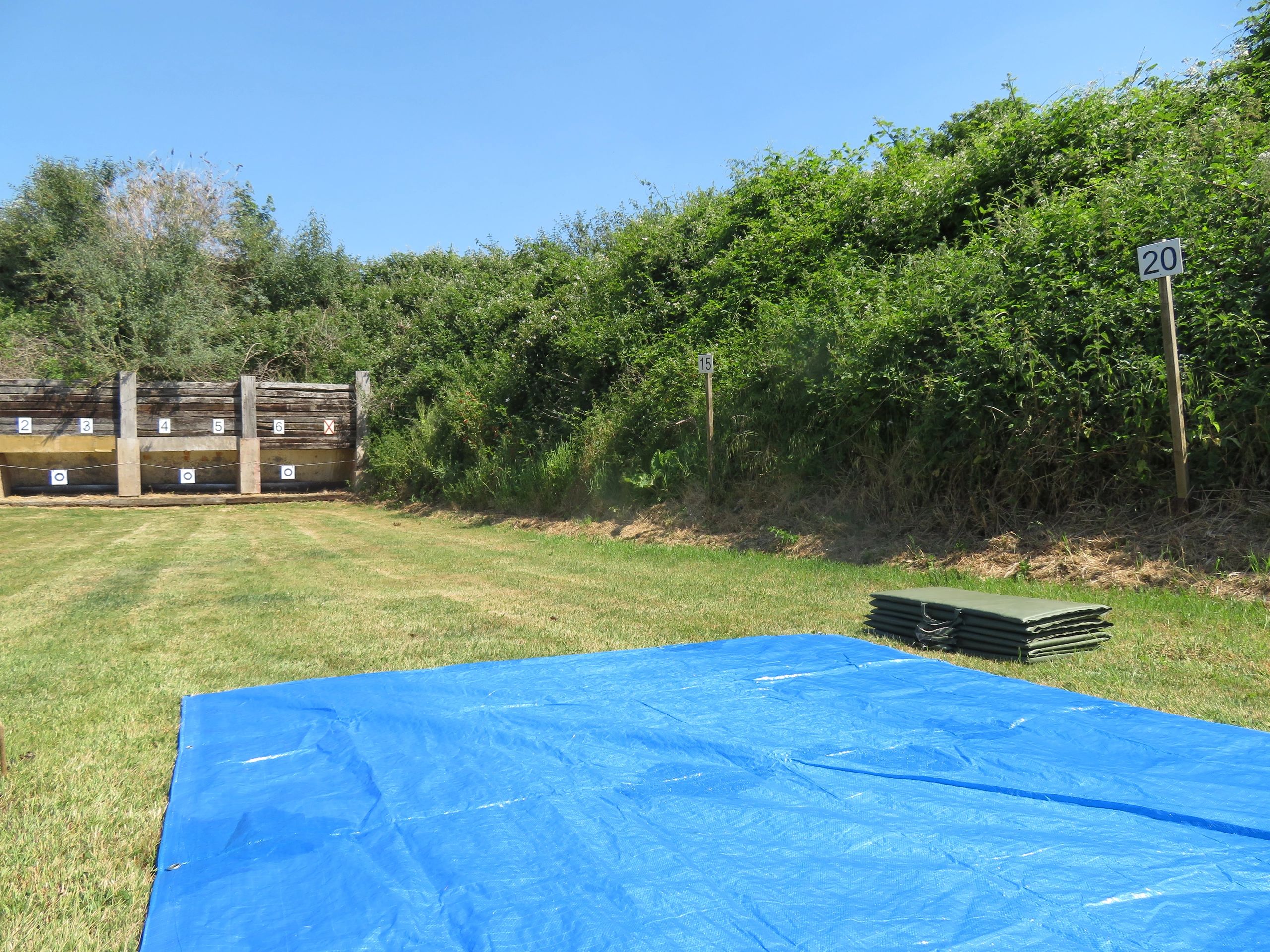 setting-up-our-outside-range-for-shooting-at-20-yards